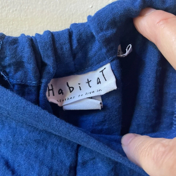 Habitat Women’s Rayon Pants Size Large Blue with Pockets & Front Seam Detail - Picture 8 of 11